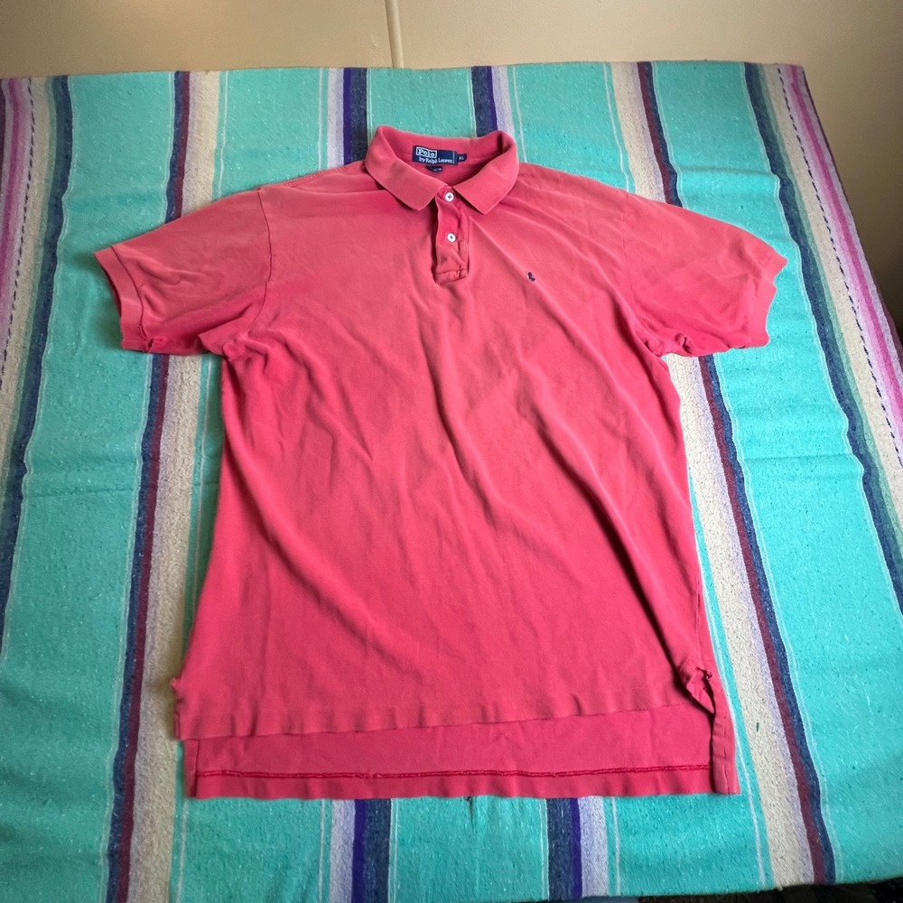 Polo Ralph Lauren Polo Shirt Mens XL Pink Short Sleeve Cotton Pique Classic Fit
